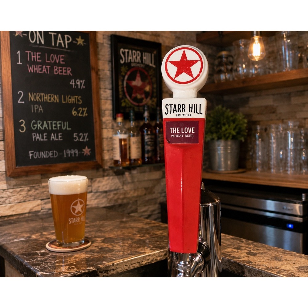 Starr Hill Brewery "The Love" Wheat Beer Tap Handle